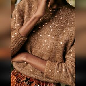 Sezane Ludivine Golden Camel Sweater